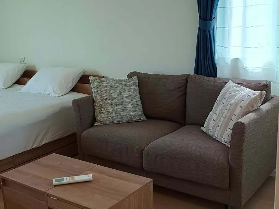 Sofa and king bed with air conditioning